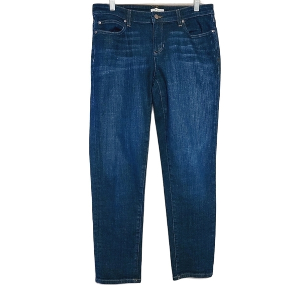 Eileen Fisher | Women's Dark Wash Skinny Jeans (Size 8) - Picture 1 of 7